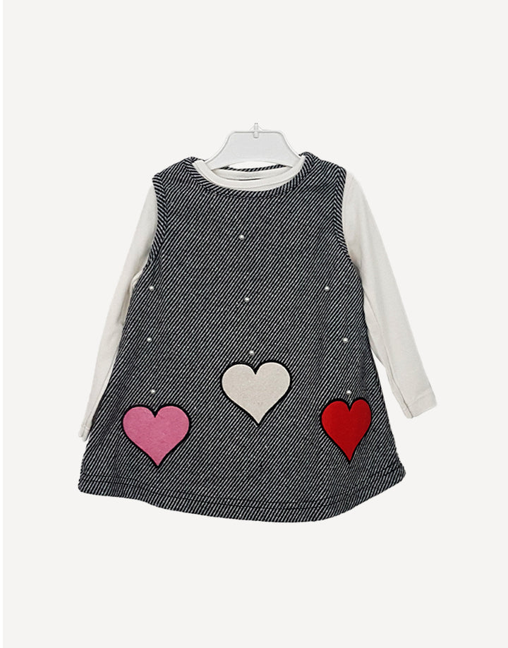 A-Line dress set with heart figures, front