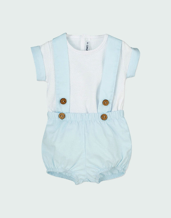  Baby summer aqua 2 piece set, front