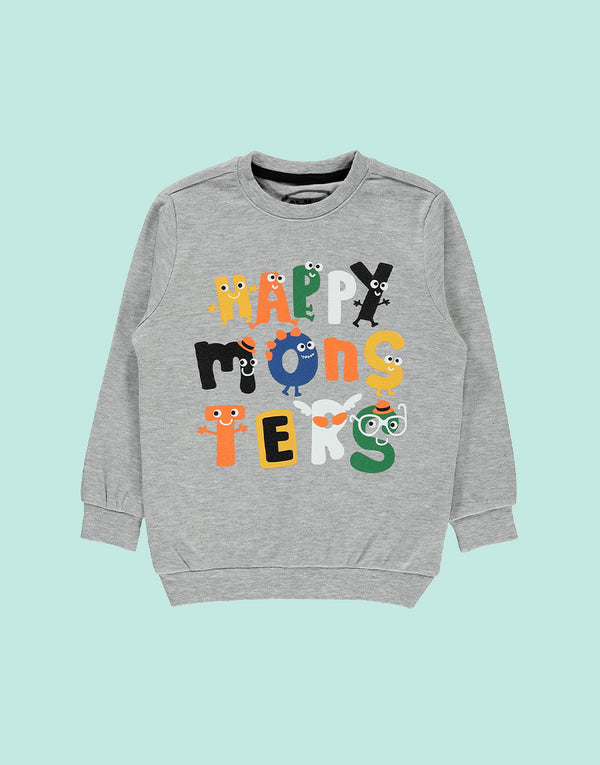 Happy monsters unisex sweatshirt, front