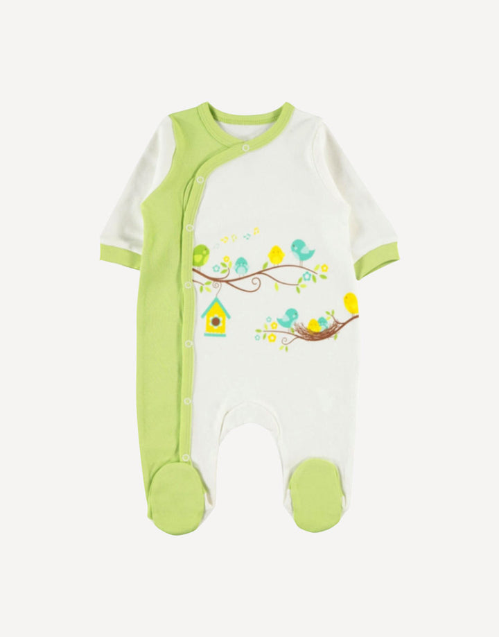 Little birds babygrow, front