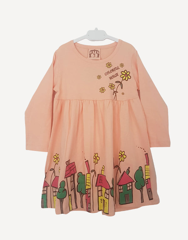 Little houses cotton dress, front