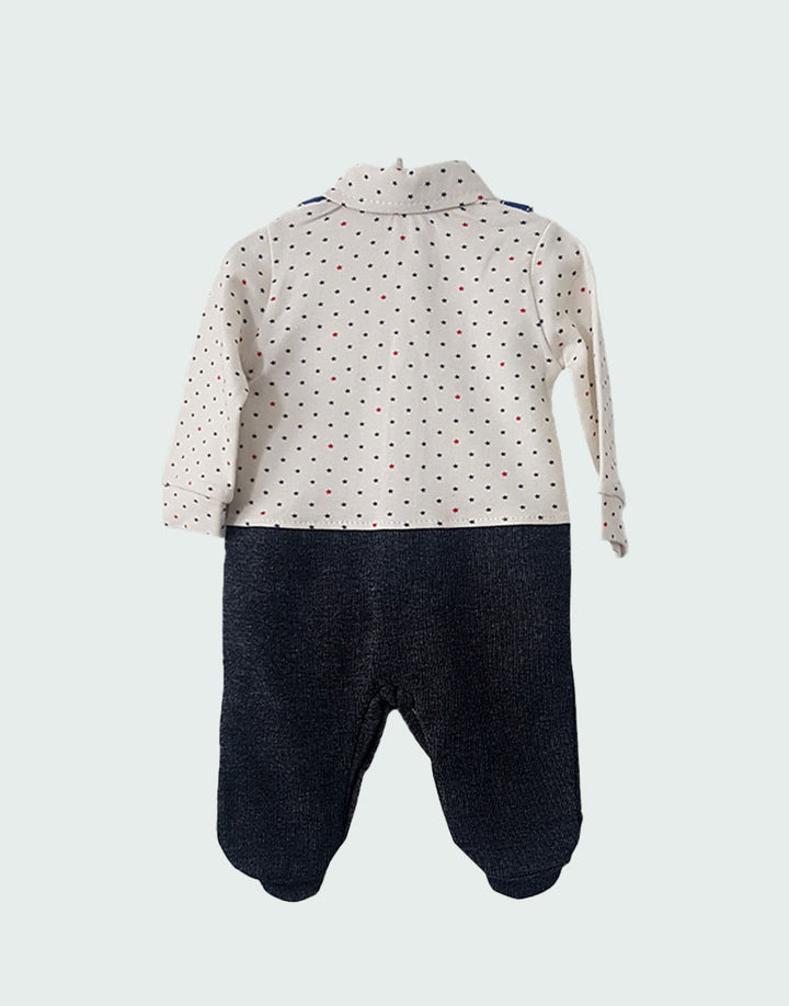 Stars baby boy romper, back