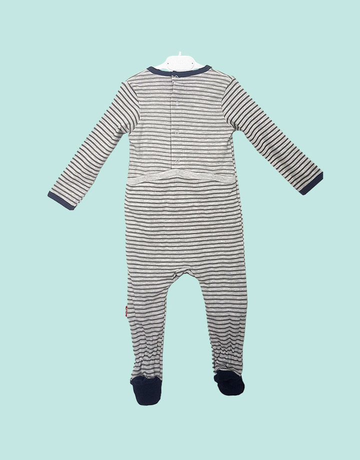 Striped babygrow, back